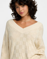 Harmony V-Neck Sweater - Sand