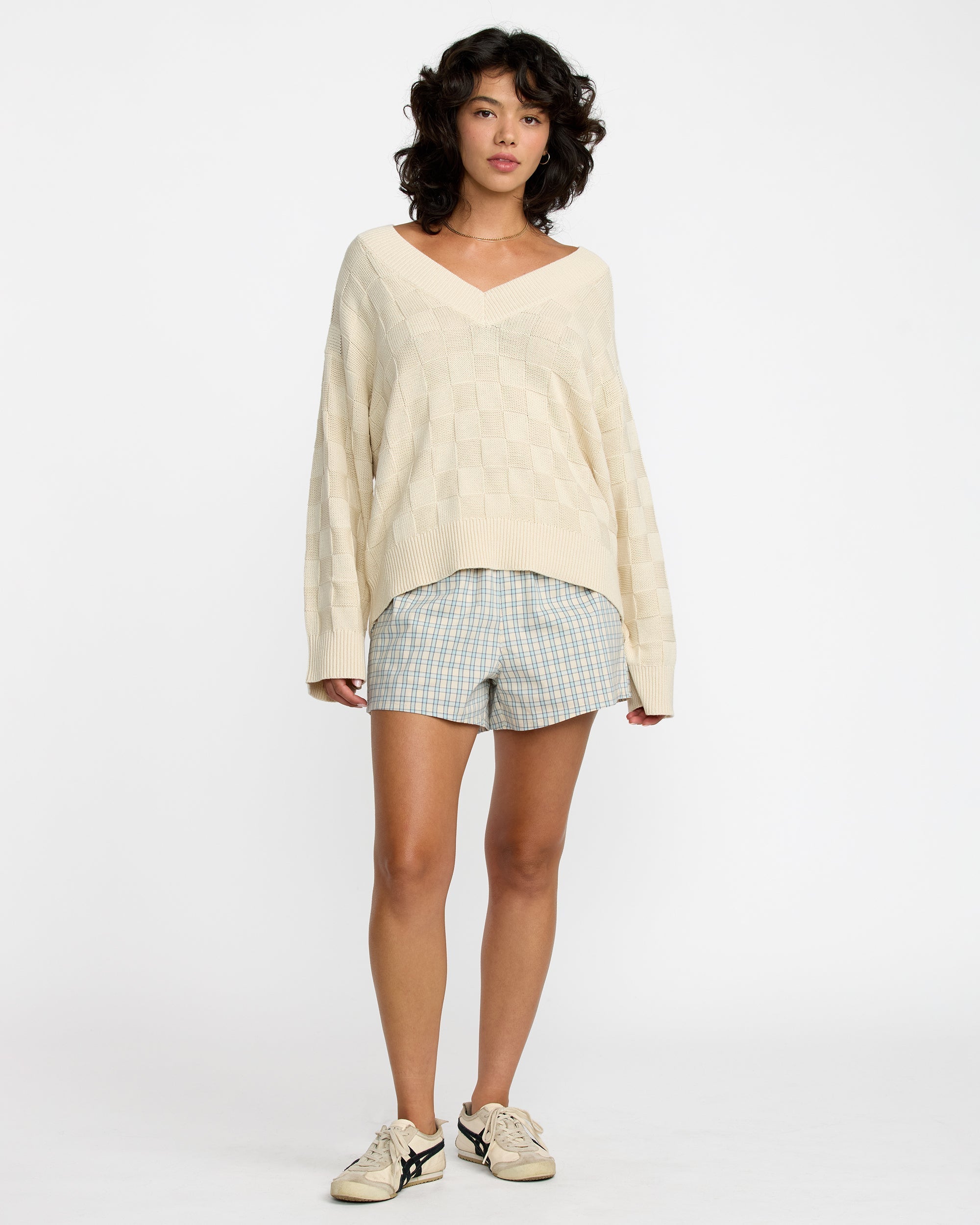 Harmony V-Neck Sweater - Sand