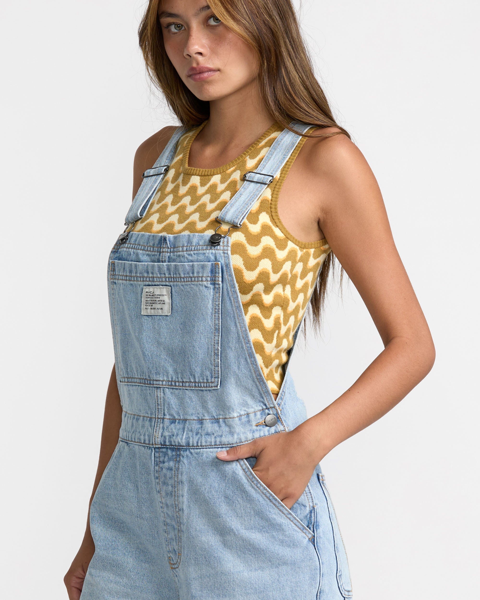 Drea Overall - Bleached Indigo