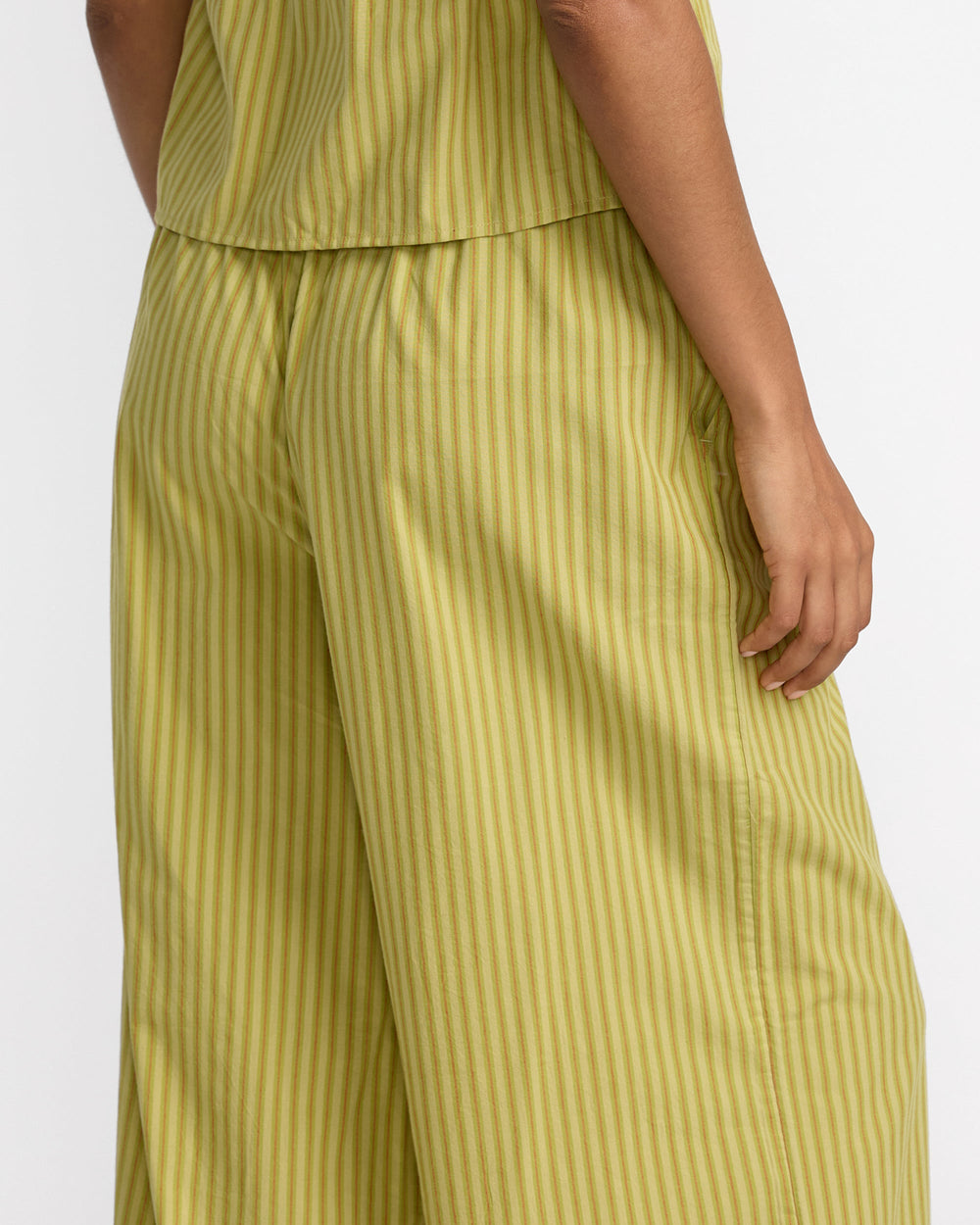 Stripe New Yume Wide Pant - Martini Olive
