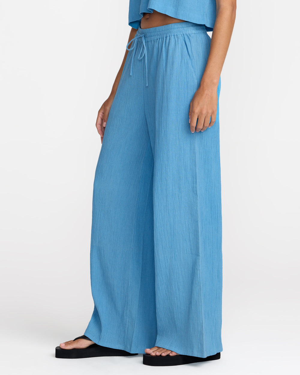 New Yume Wide Leg Pants - Chalk Blue