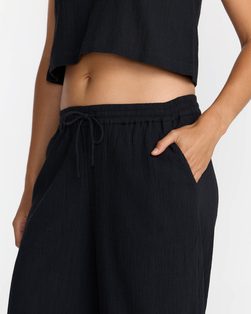 New Yume Wide Leg Pants - RVCA Black