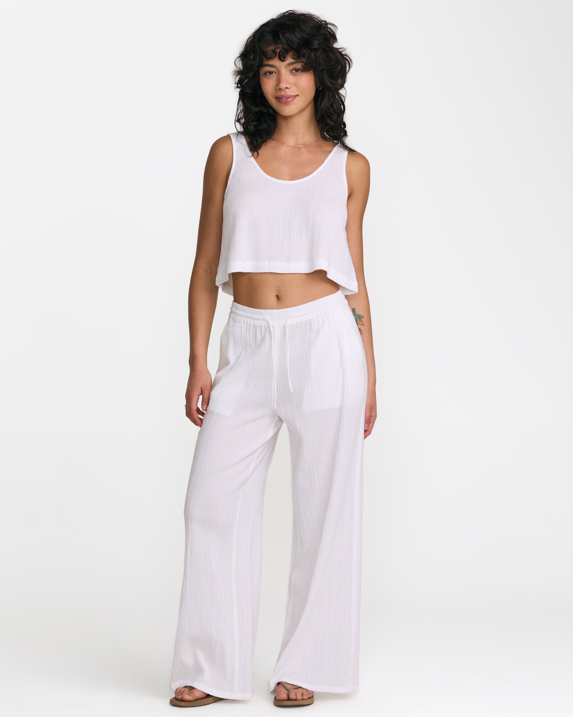 New Yume Wide Leg Pants - Whisper White