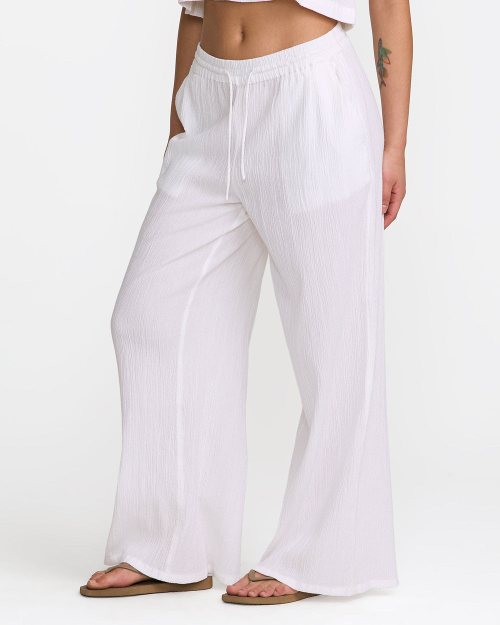 New Yume Wide Leg Pants - Whisper White