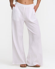 New Yume Wide Leg Pants - Whisper White