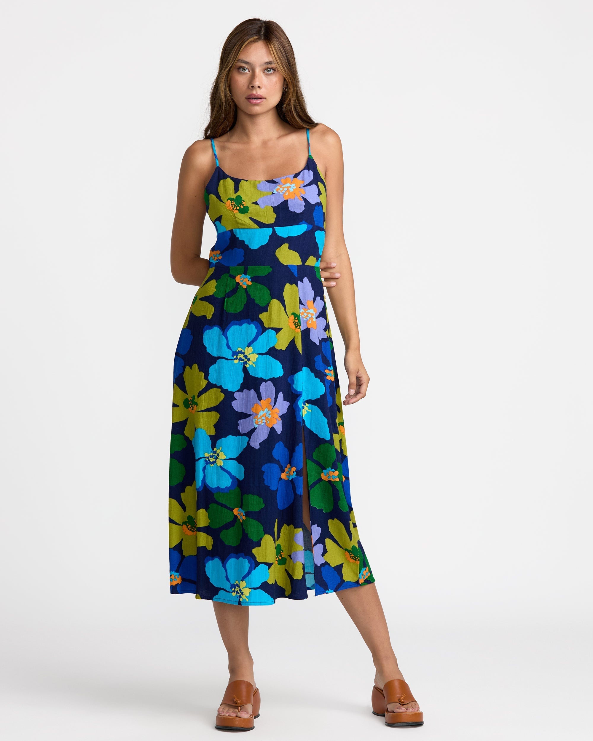 Anya Midi Dress - Blue Hawaii
