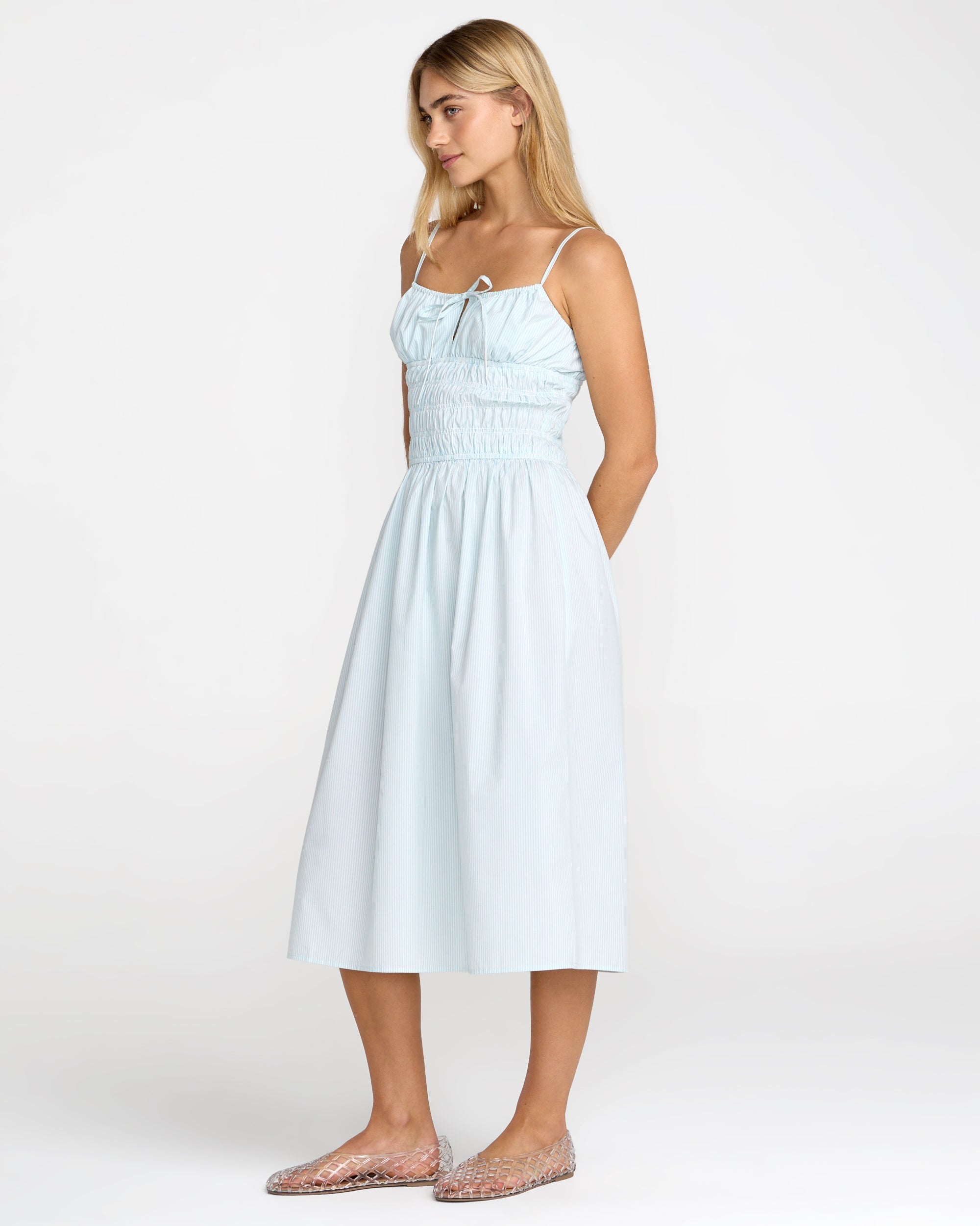 Raya Midi Dress - Crystal Blue