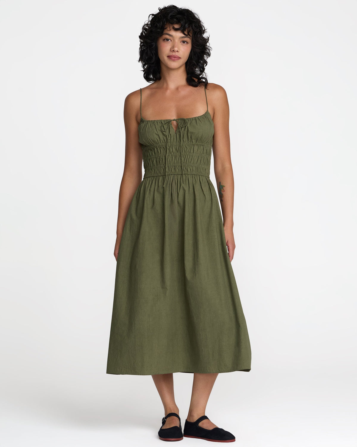 Raya Midi Dress - Olive