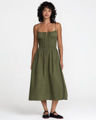 Raya Midi Dress - Olive