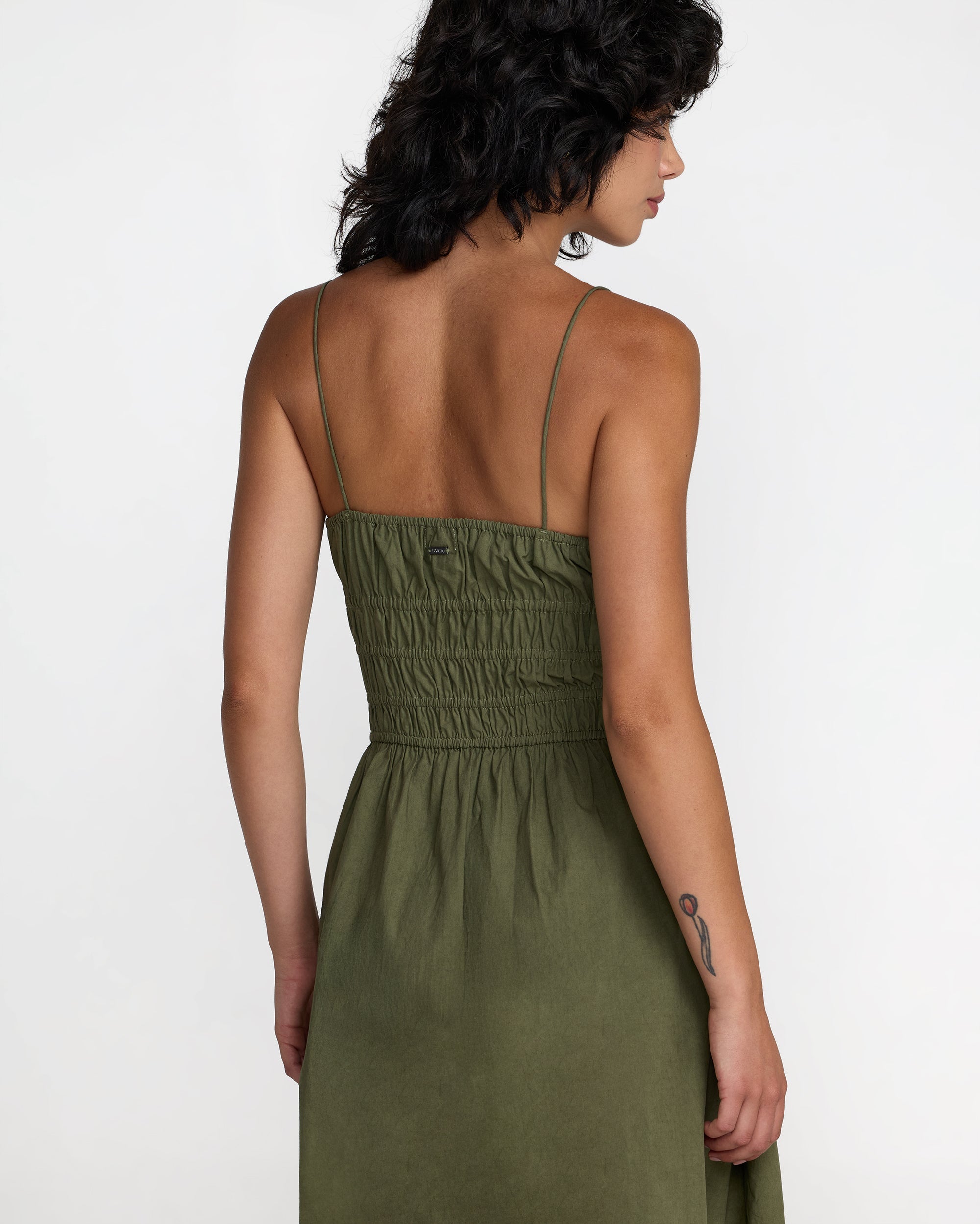 Raya Midi Dress - Olive