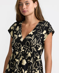 Vienna Dress - Rvca Black Floral