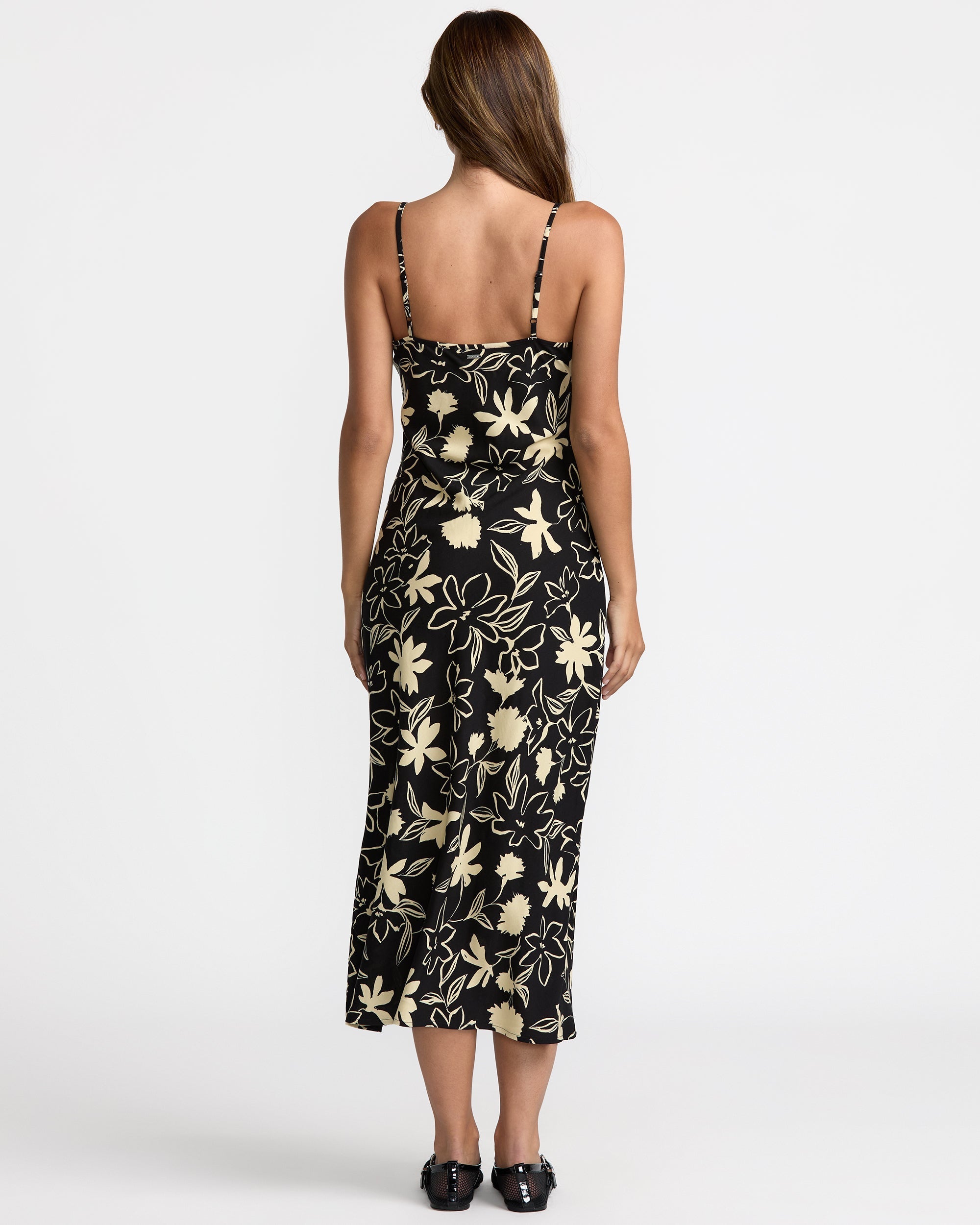 Aelia Midi Dress - Rvca Black Floral