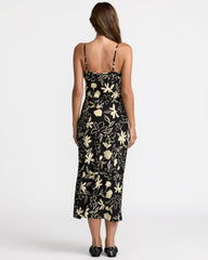 Aelia Midi Dress - Rvca Black Floral