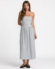 Florence Drop Waist Midi Dress - Pirate Black