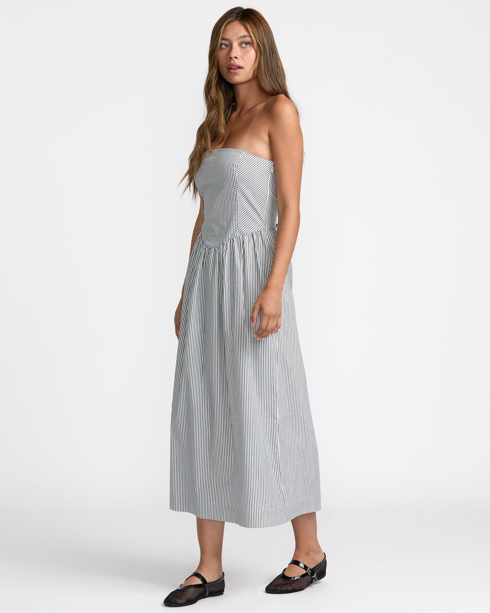 Florence Drop Waist Midi Dress - Pirate Black