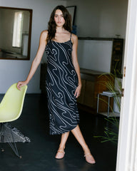 Let's Dance Slip Dress - Washed Black