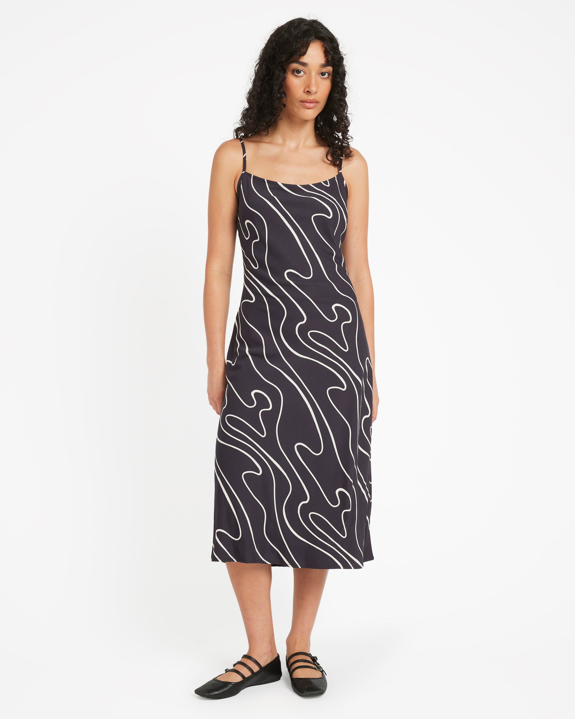 Let's Dance Slip Dress - Washed Black