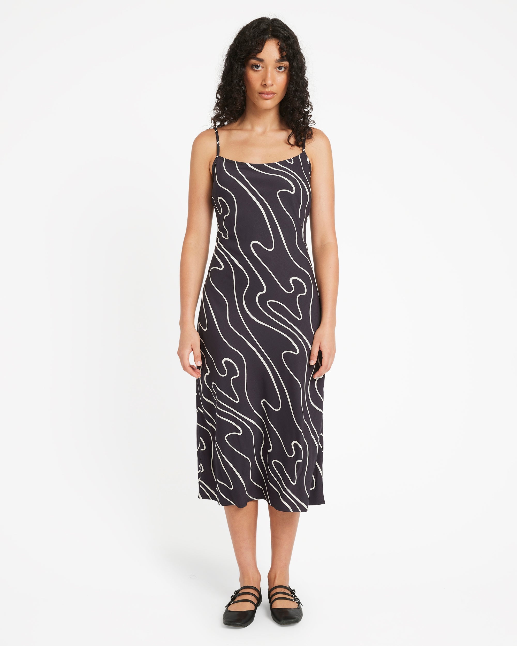 Let's Dance Slip Dress - Washed Black
