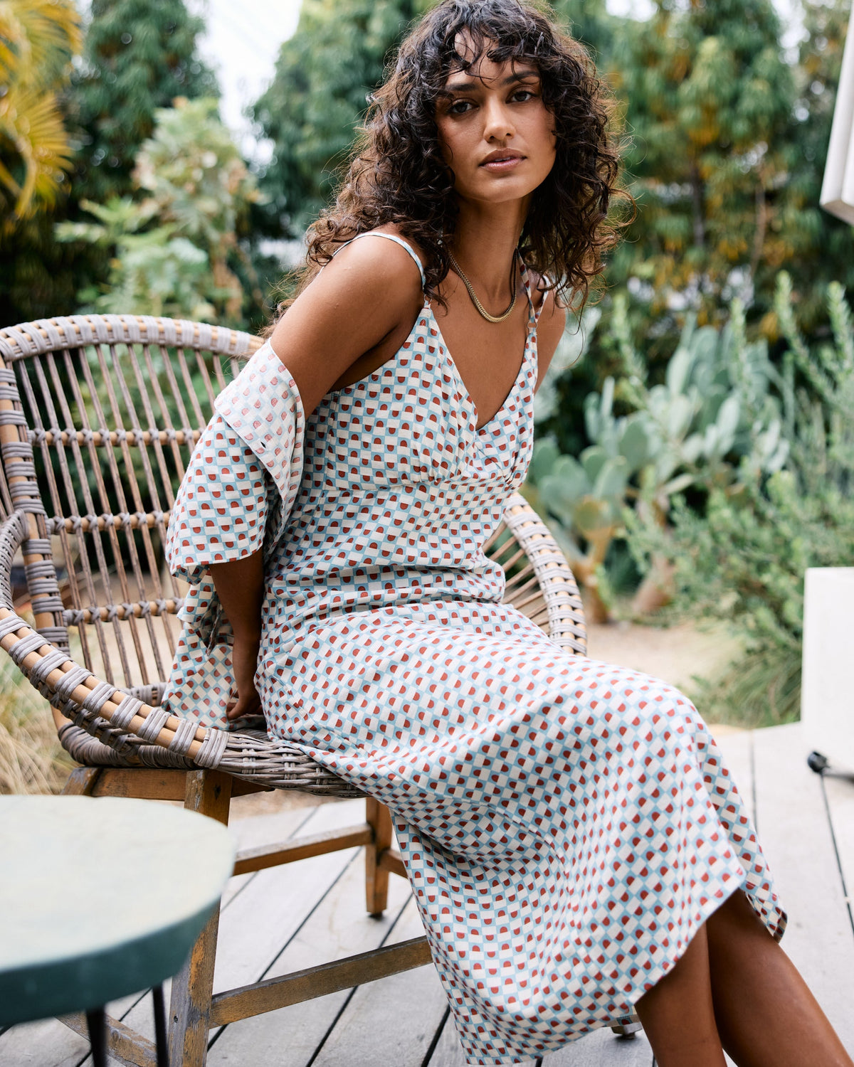 Jade Midi Dress - Sky Blue