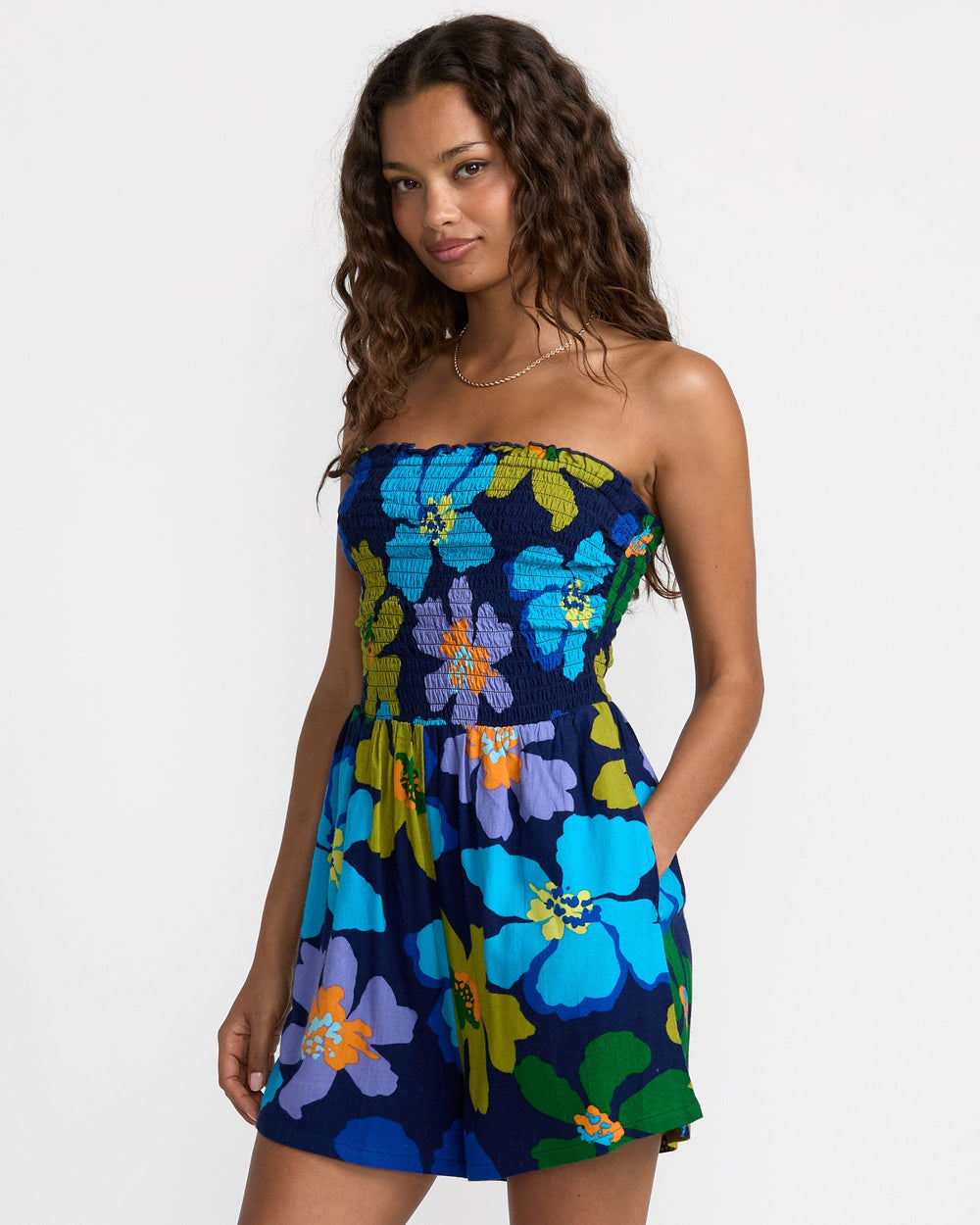 Kat Romper - Blue Hawaii