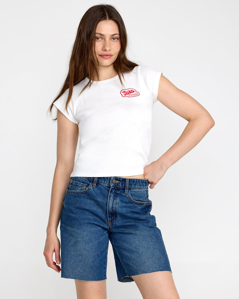 Ribbed Slim Tee - Vintage White
