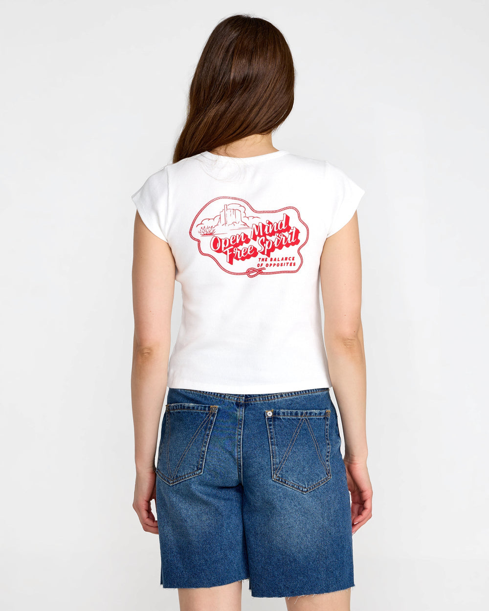 Ribbed Slim Tee - Vintage White