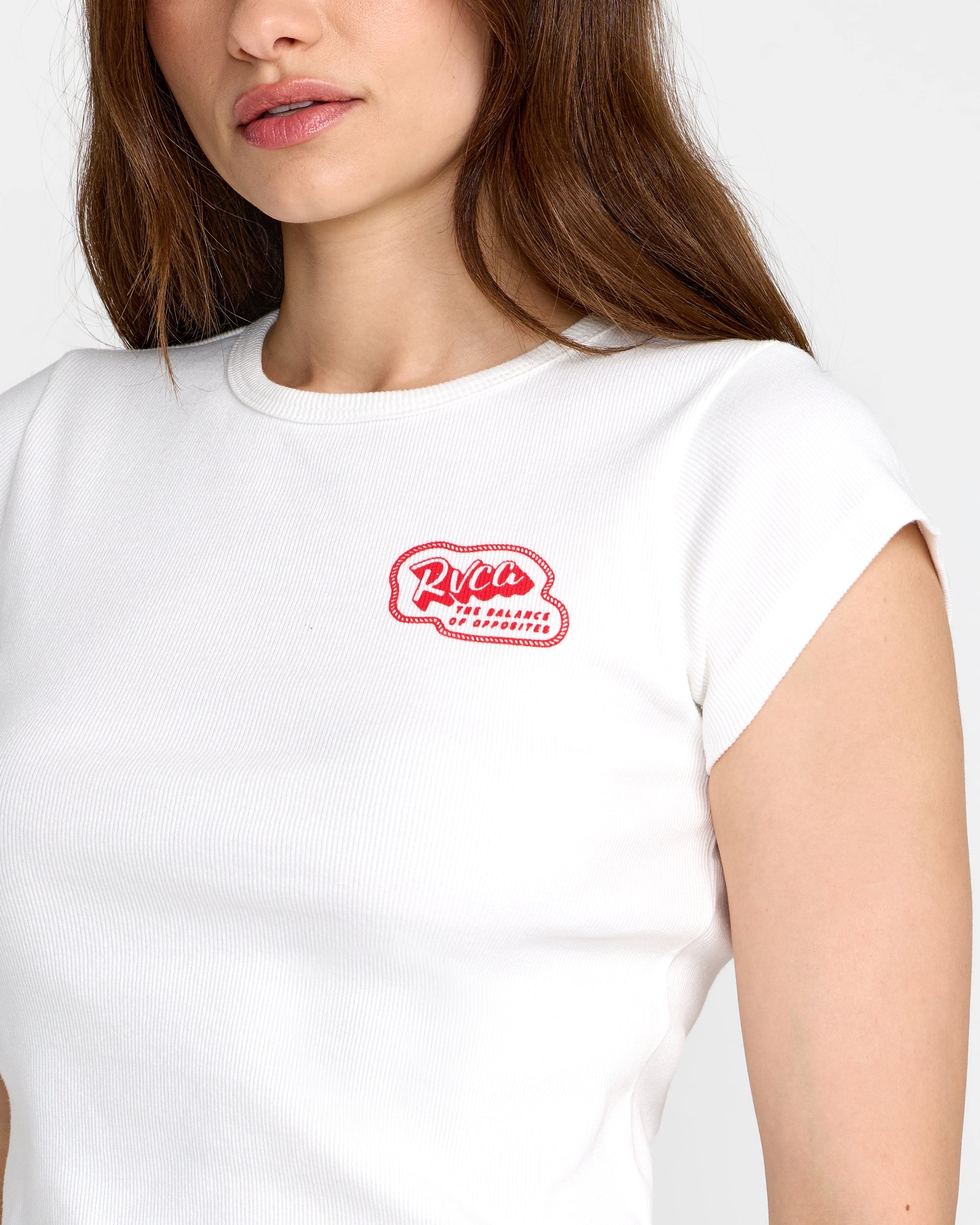 Ribbed Slim Tee - Vintage White