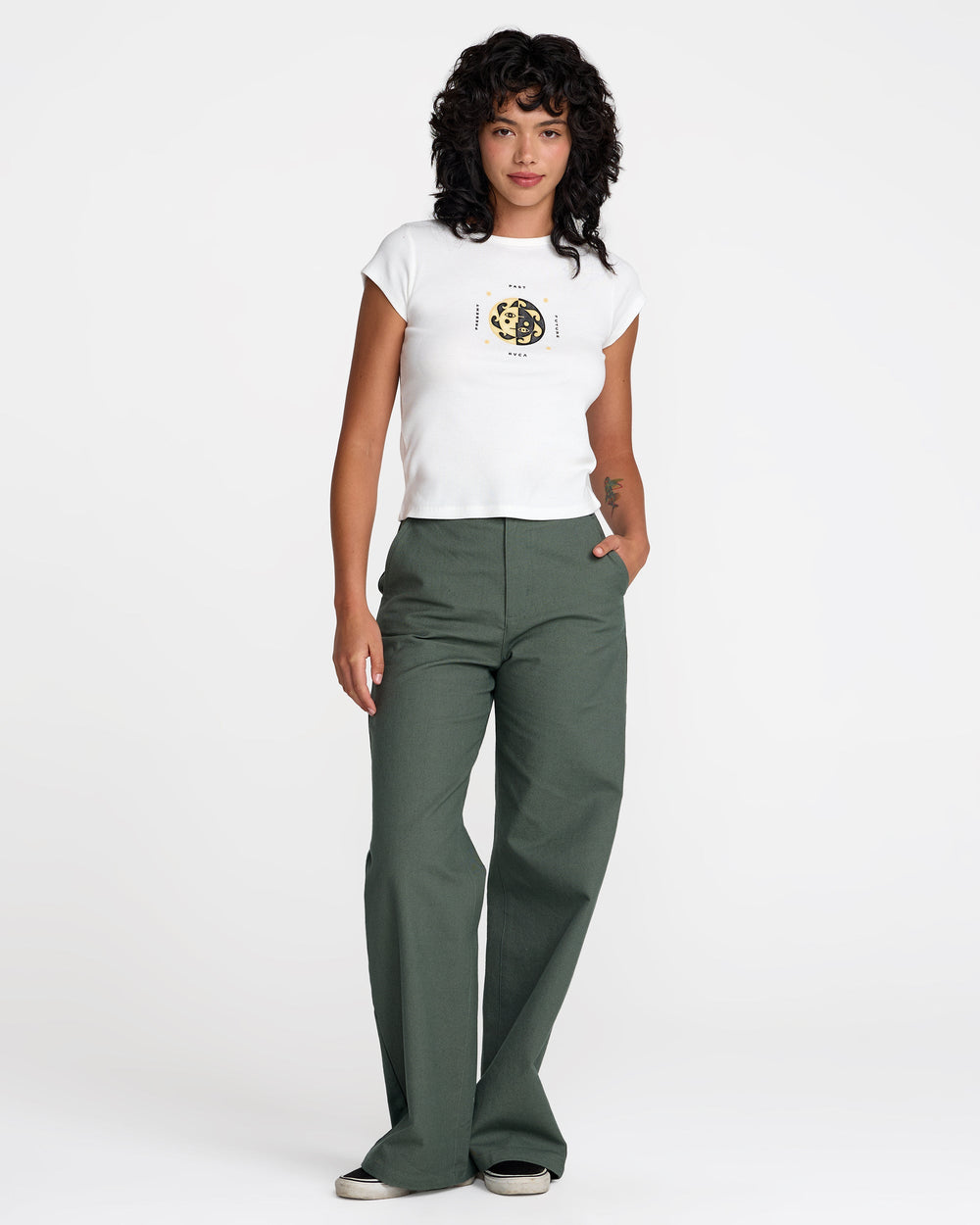 Ribbed Slim Tee - Antique White