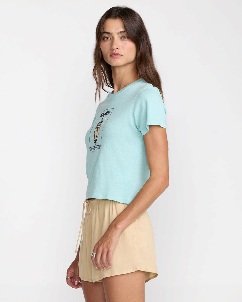 Keep Growing 411 Tee - Aqua Haze