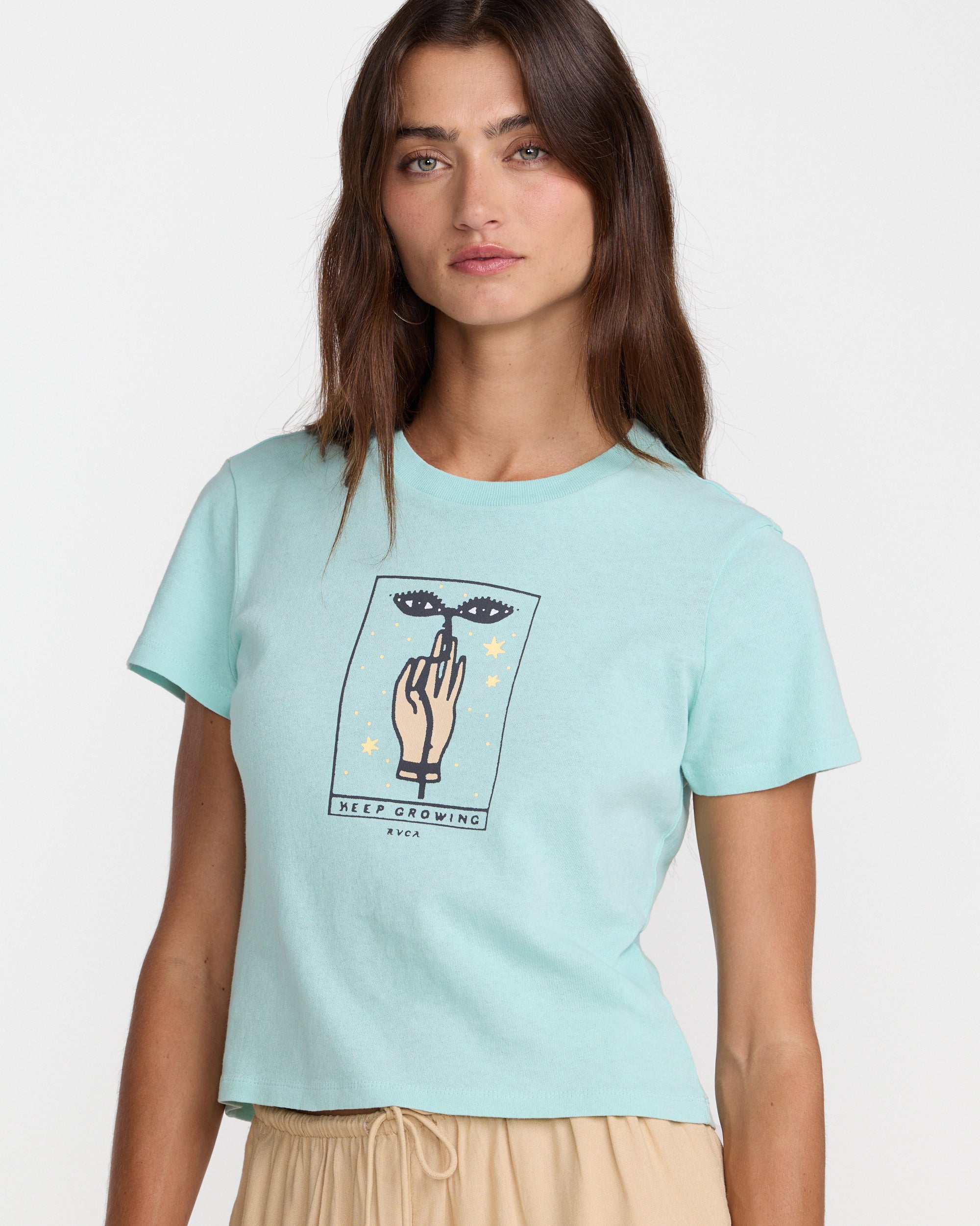 Keep Growing 411 Tee - Aqua Haze