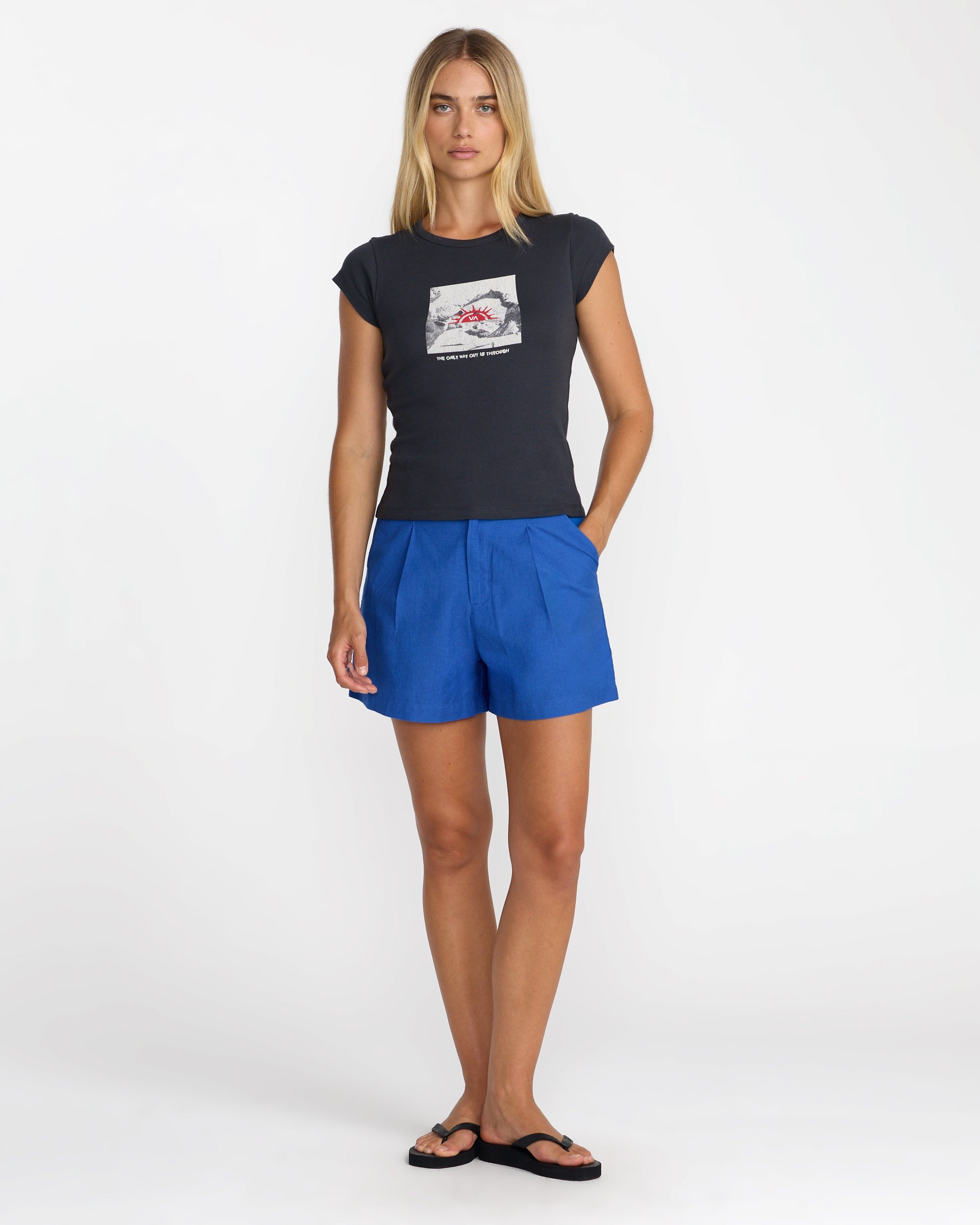 The Only Way Slim Tee - Washed Black