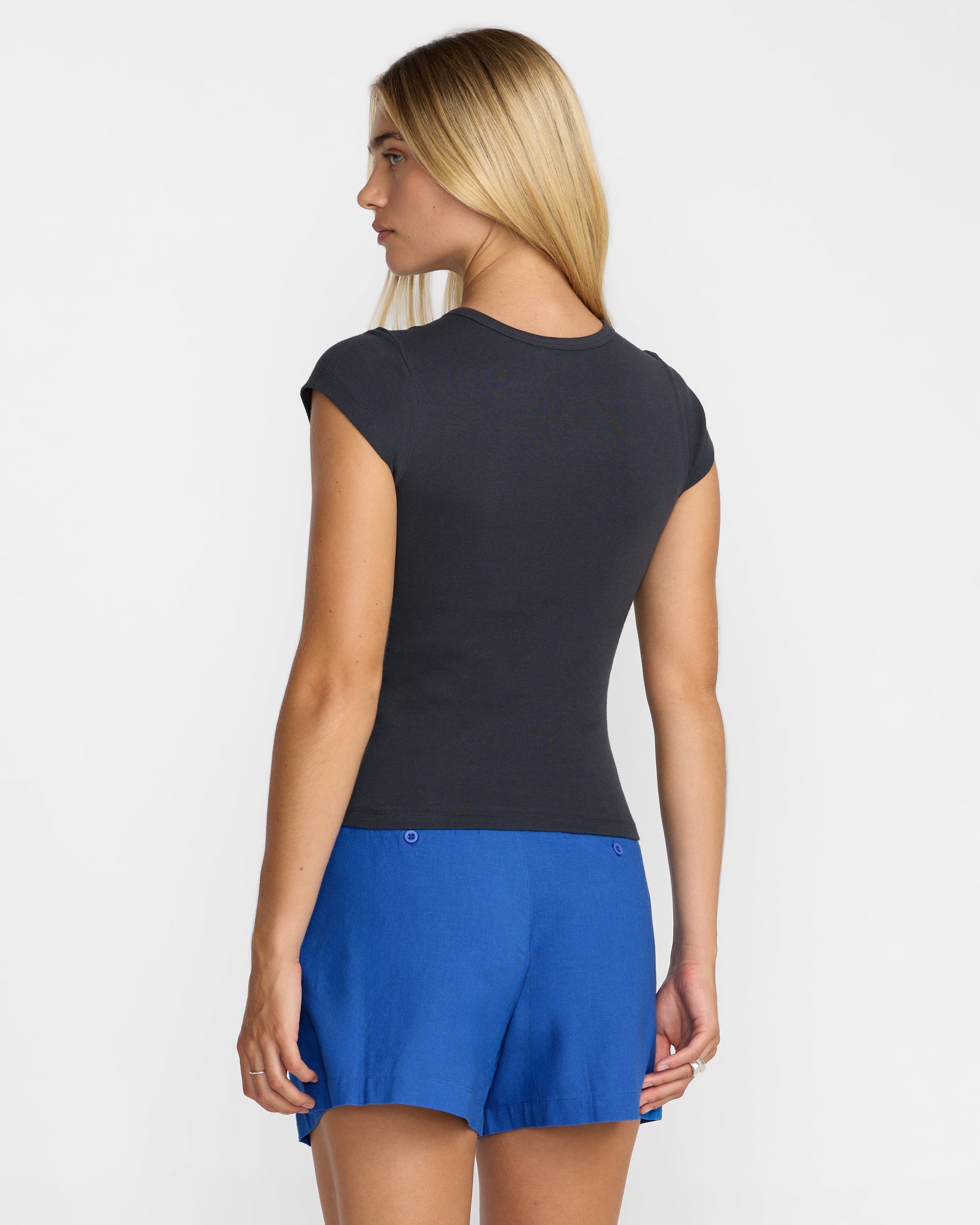 The Only Way Slim Tee - Washed Black