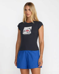 The Only Way Slim Tee - Washed Black