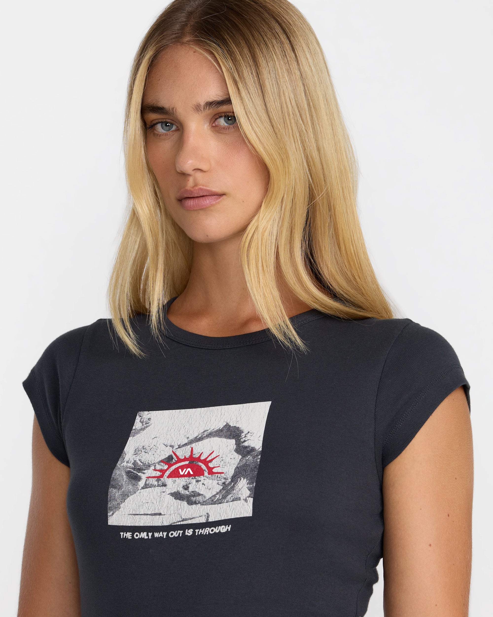 The Only Way Slim Tee - Washed Black