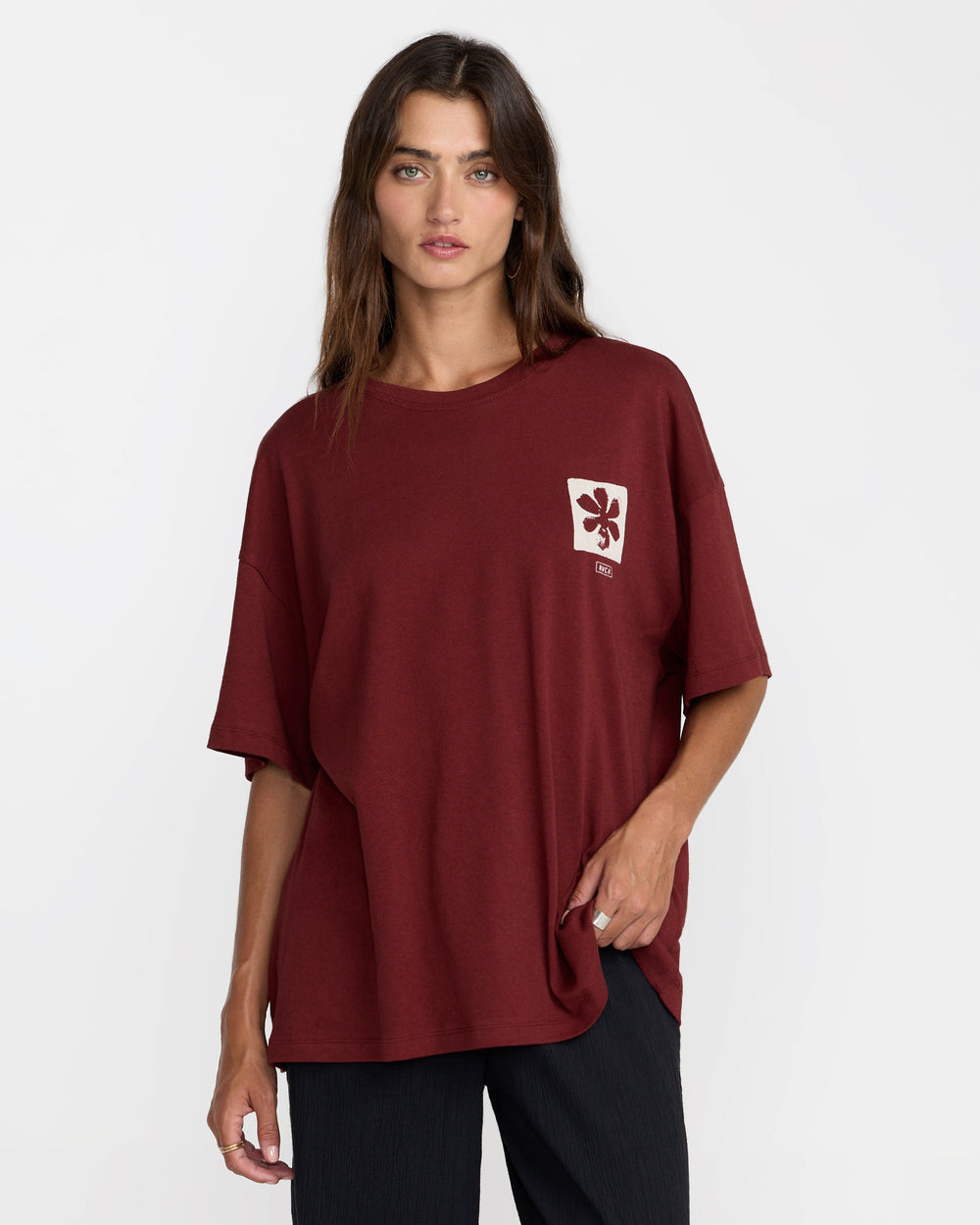 Open Minds Boyfriend Tee - Madder Brown
