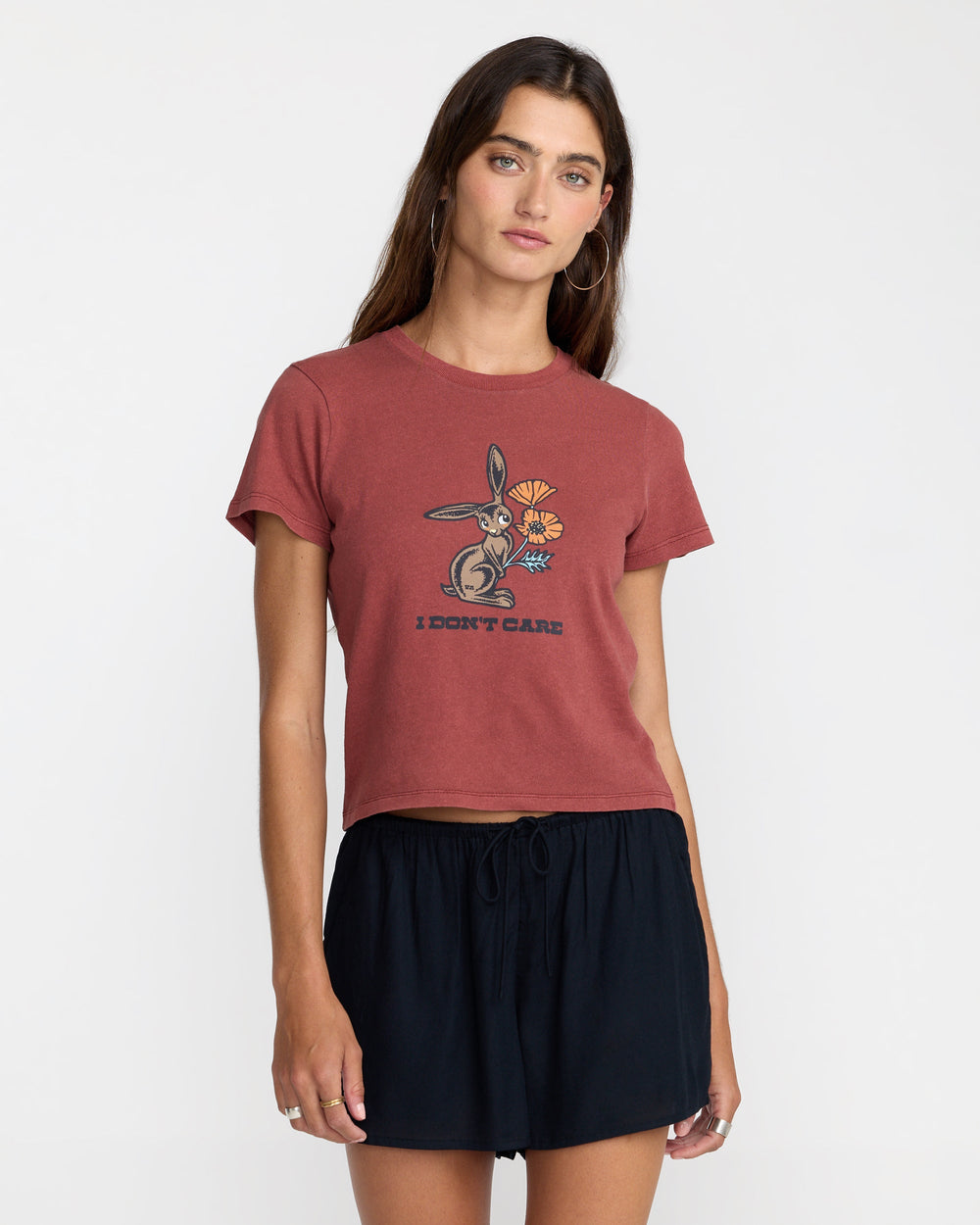Don't Care 411 Tee - Madder Brown