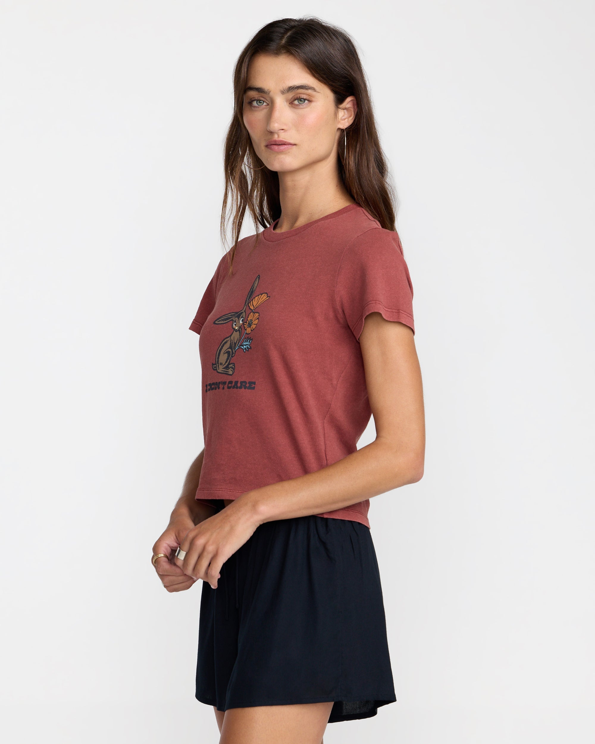 Don't Care 411 Tee - Madder Brown
