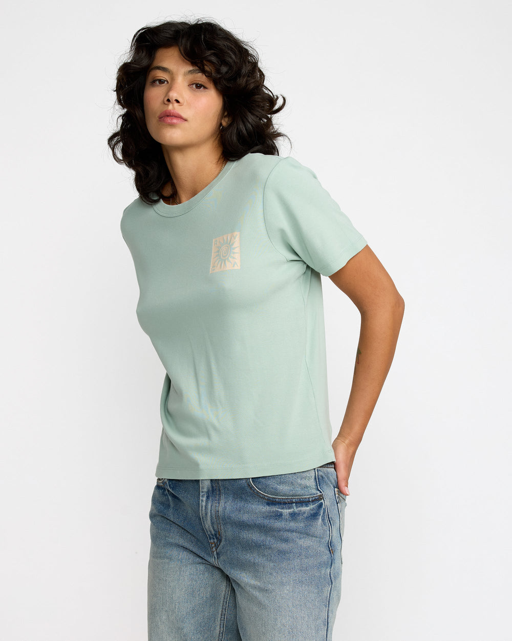 Daily Tee - Mist Blue Solid