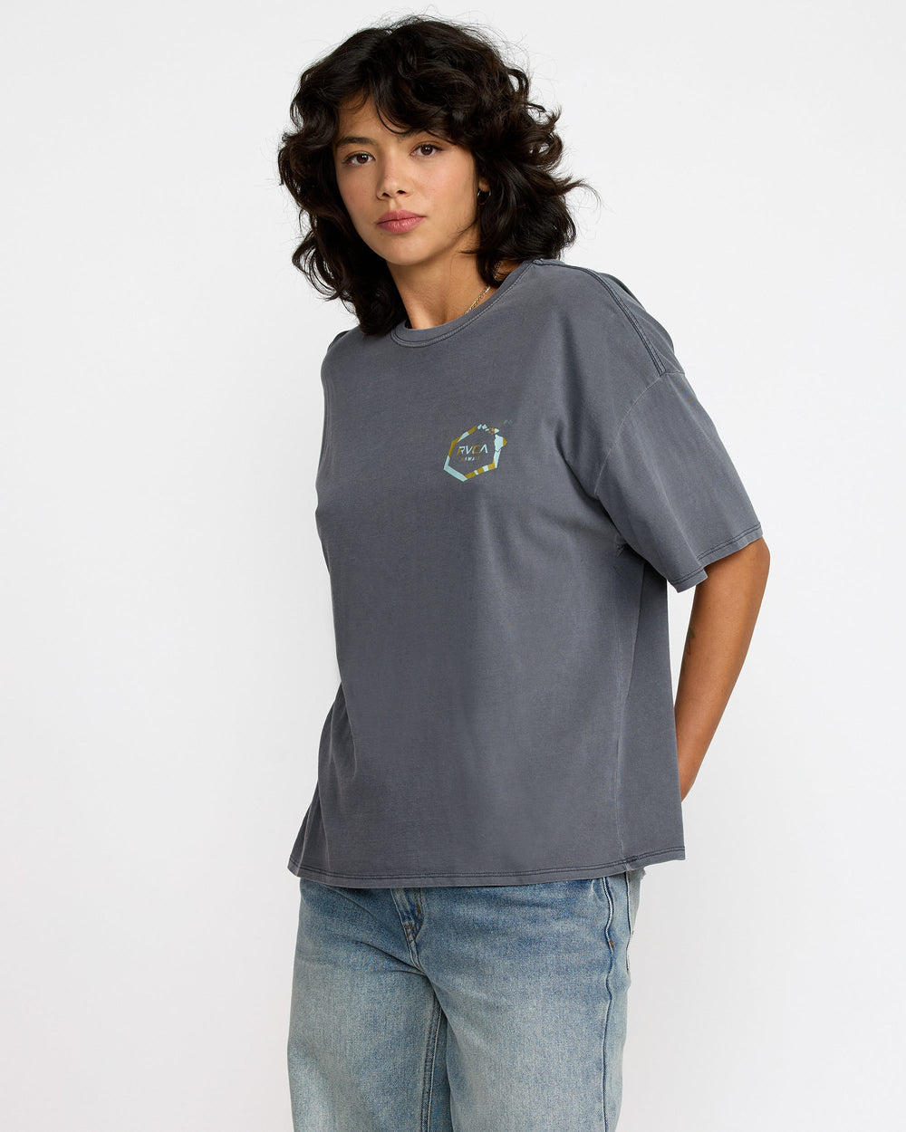 Hawaii Hex II Baggie Tee - Gravel