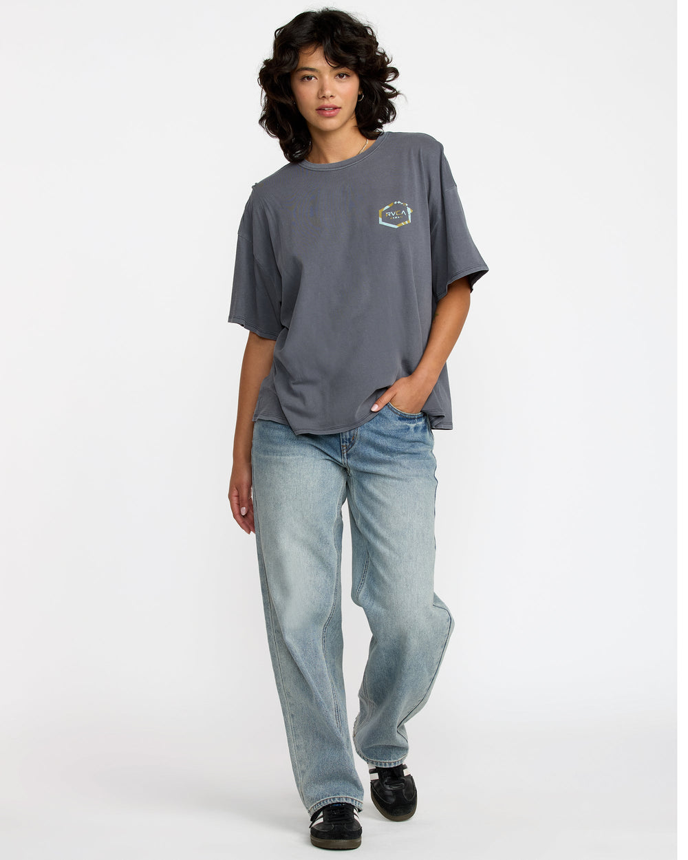 Hawaii Hex II Baggie Tee - Gravel