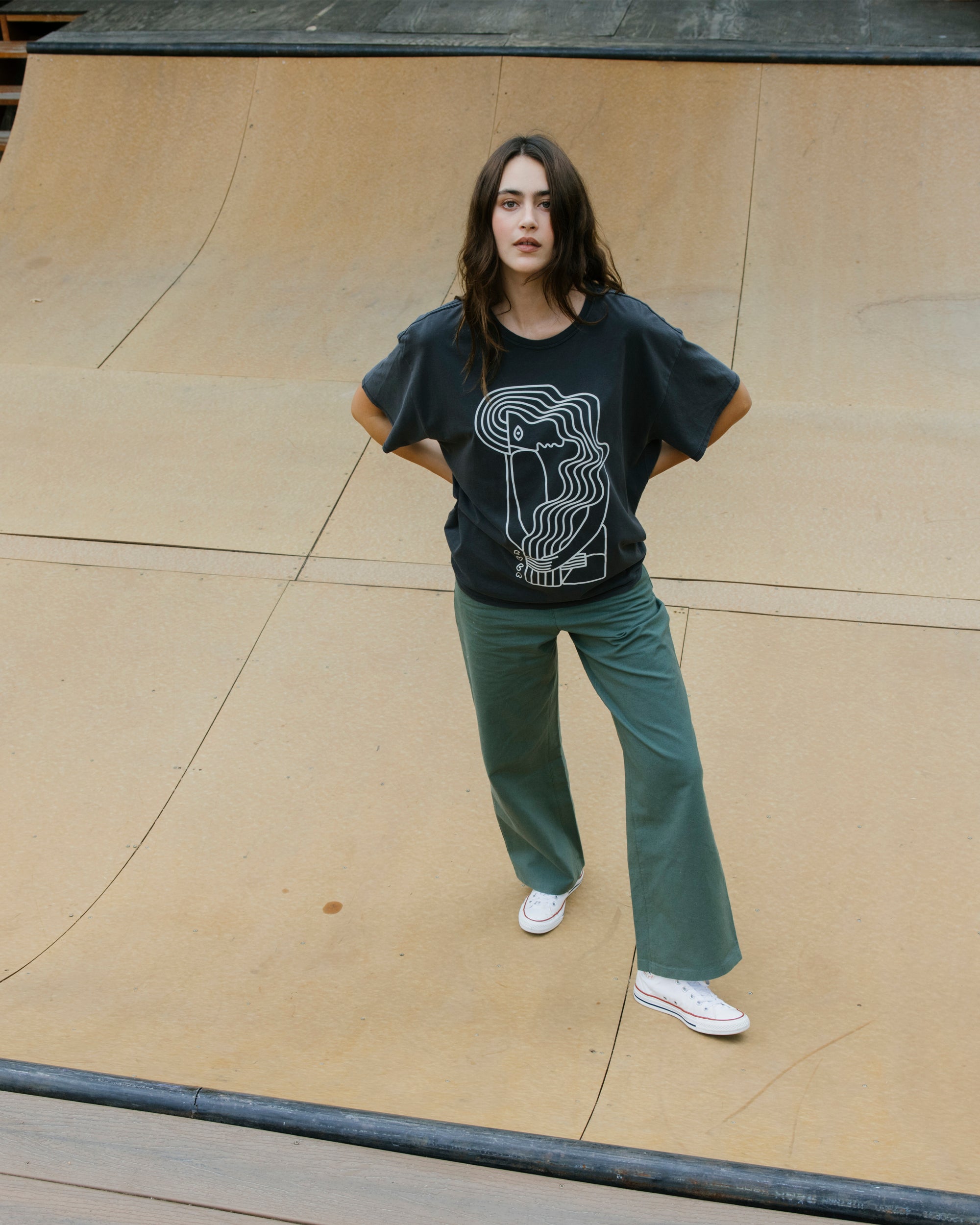 Baggie Tee II - Washed Black