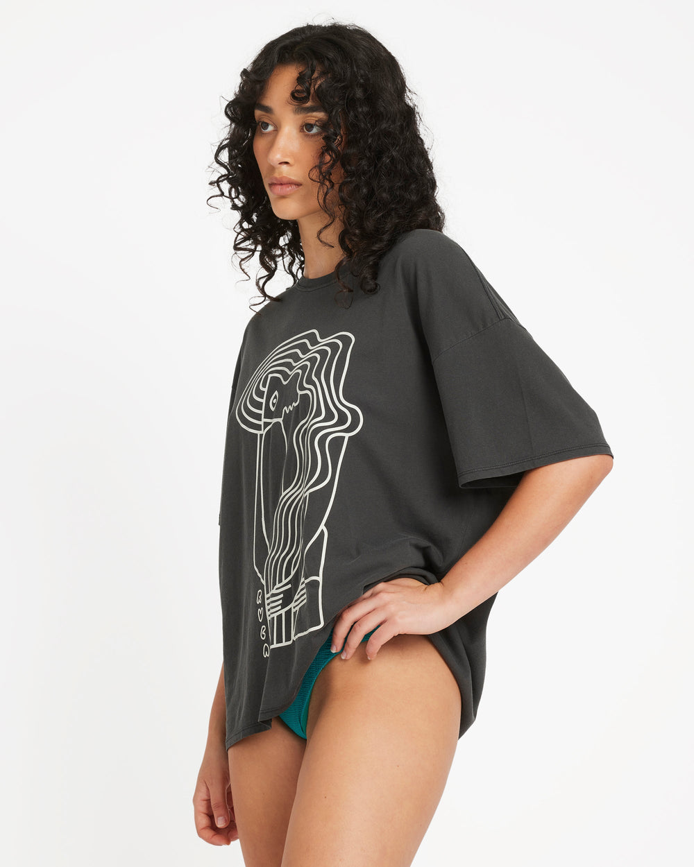 Baggie Tee II - Washed Black