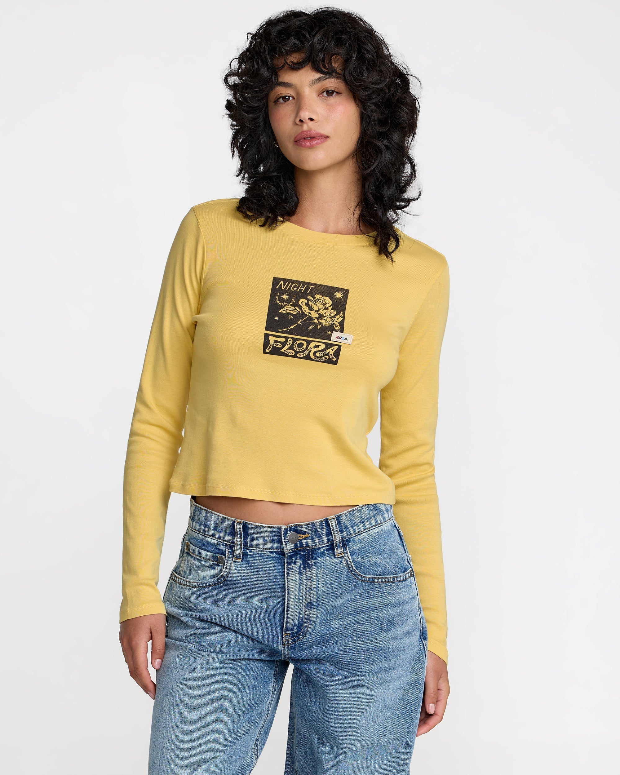 Mel G Long Sleeve Tee - Pale Yellow