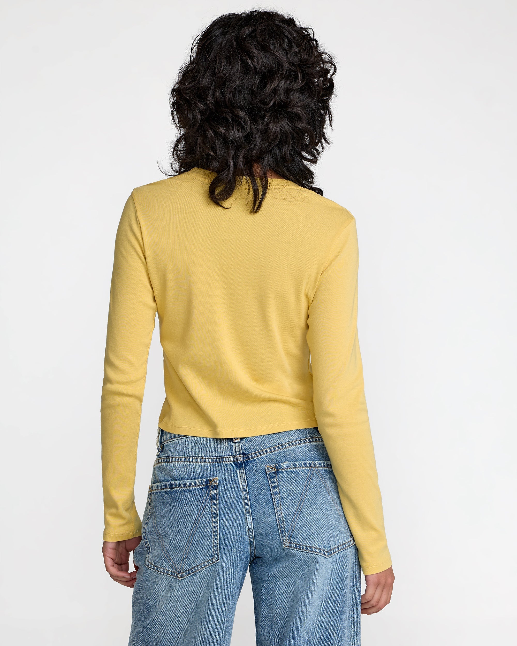 Mel G Long Sleeve Tee - Pale Yellow