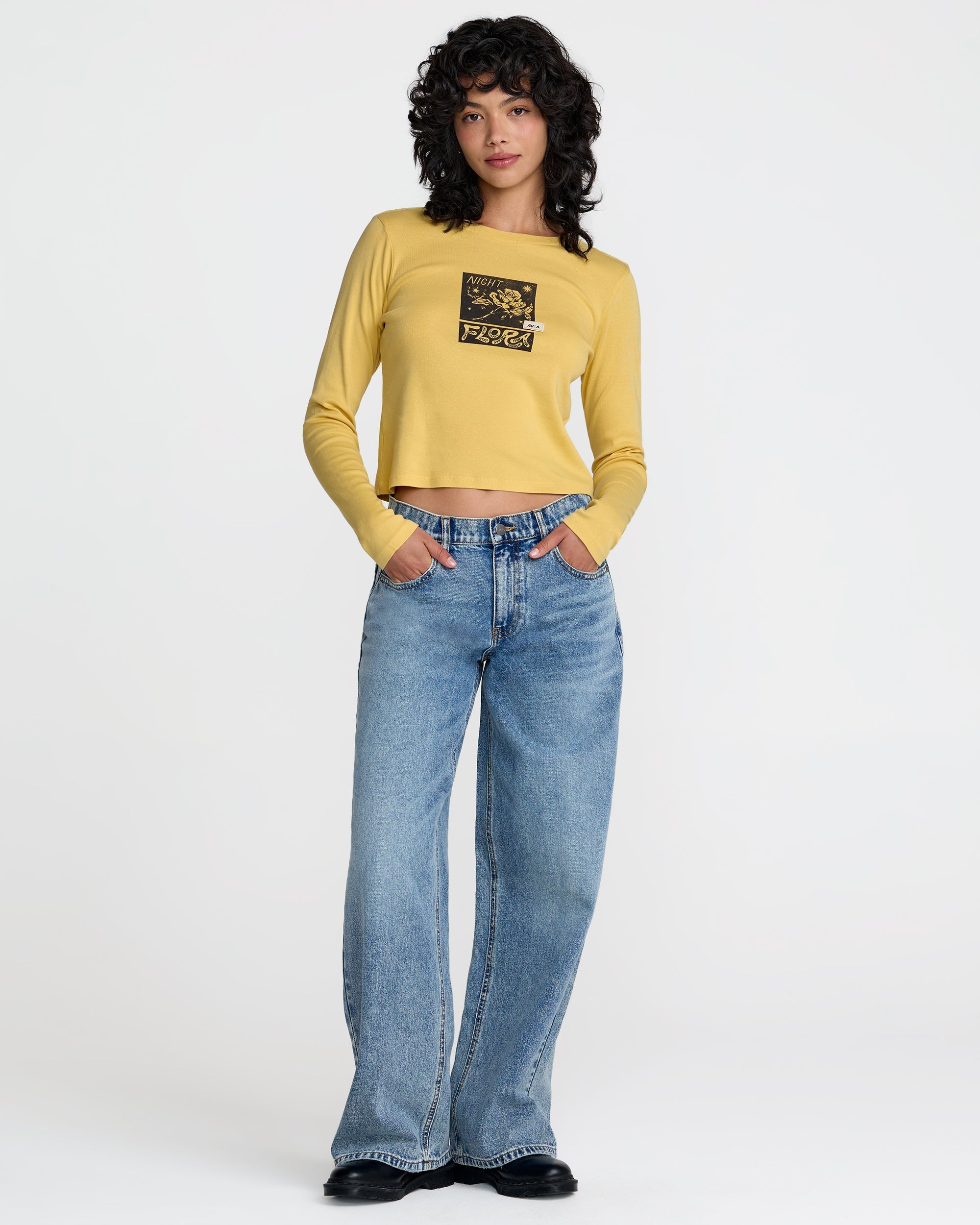 Mel G Long Sleeve Tee - Pale Yellow