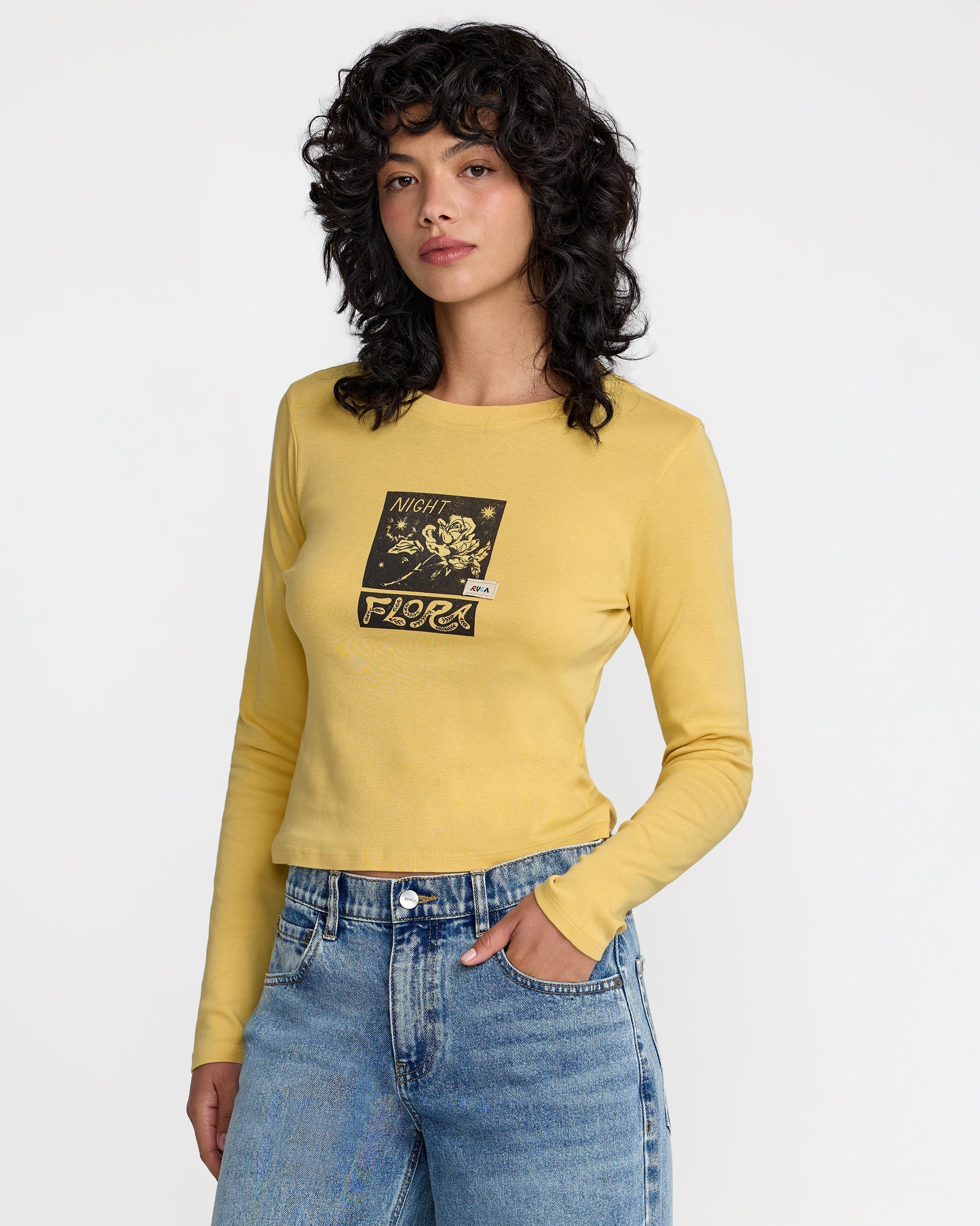 Mel G Long Sleeve Tee - Pale Yellow