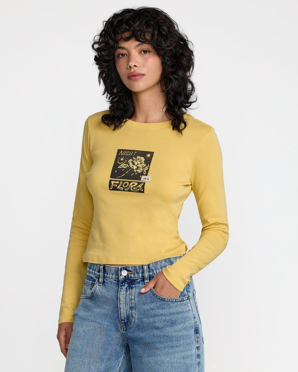 Mel G Long Sleeve Tee - Pale Yellow