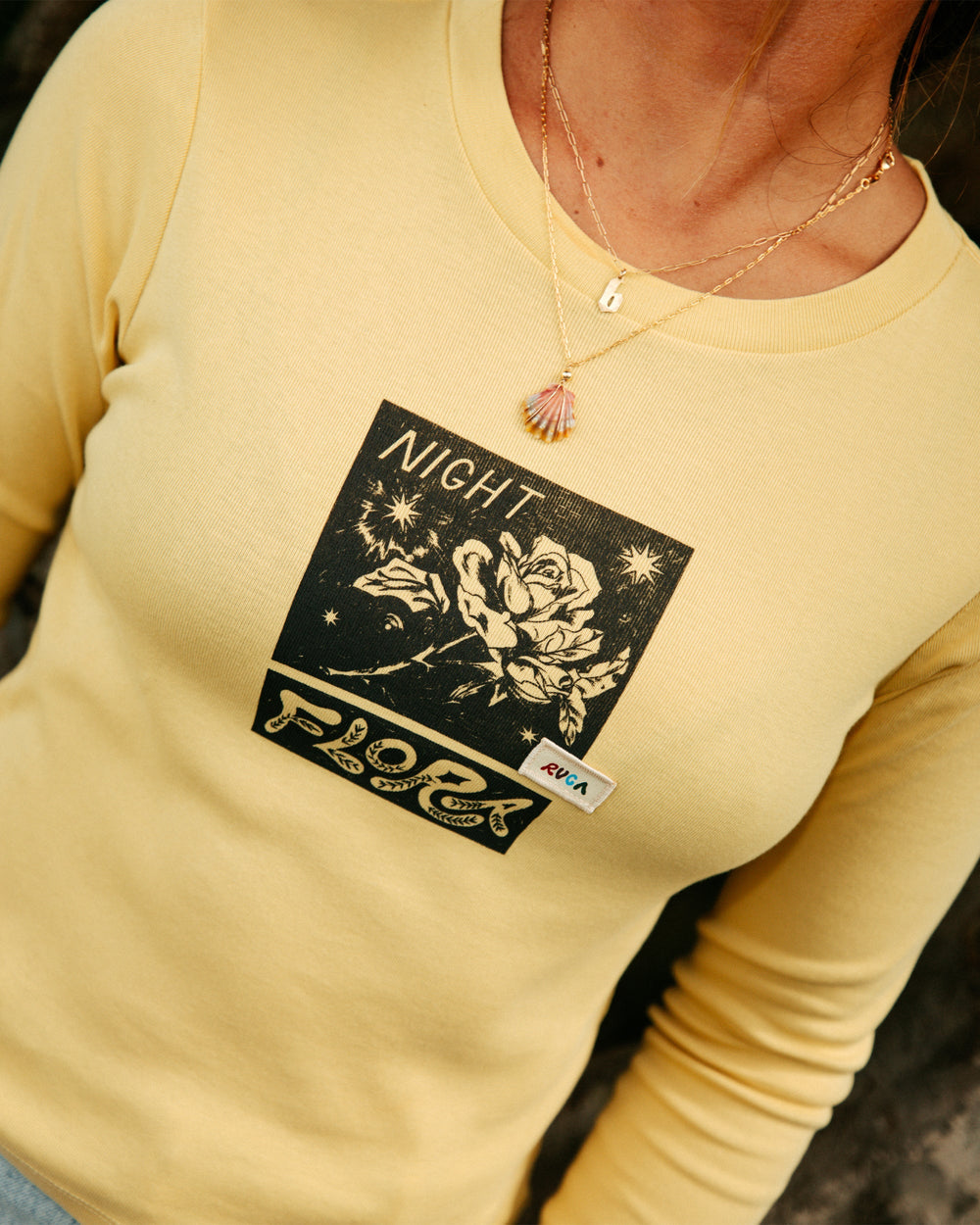 Mel G Long Sleeve Tee - Pale Yellow