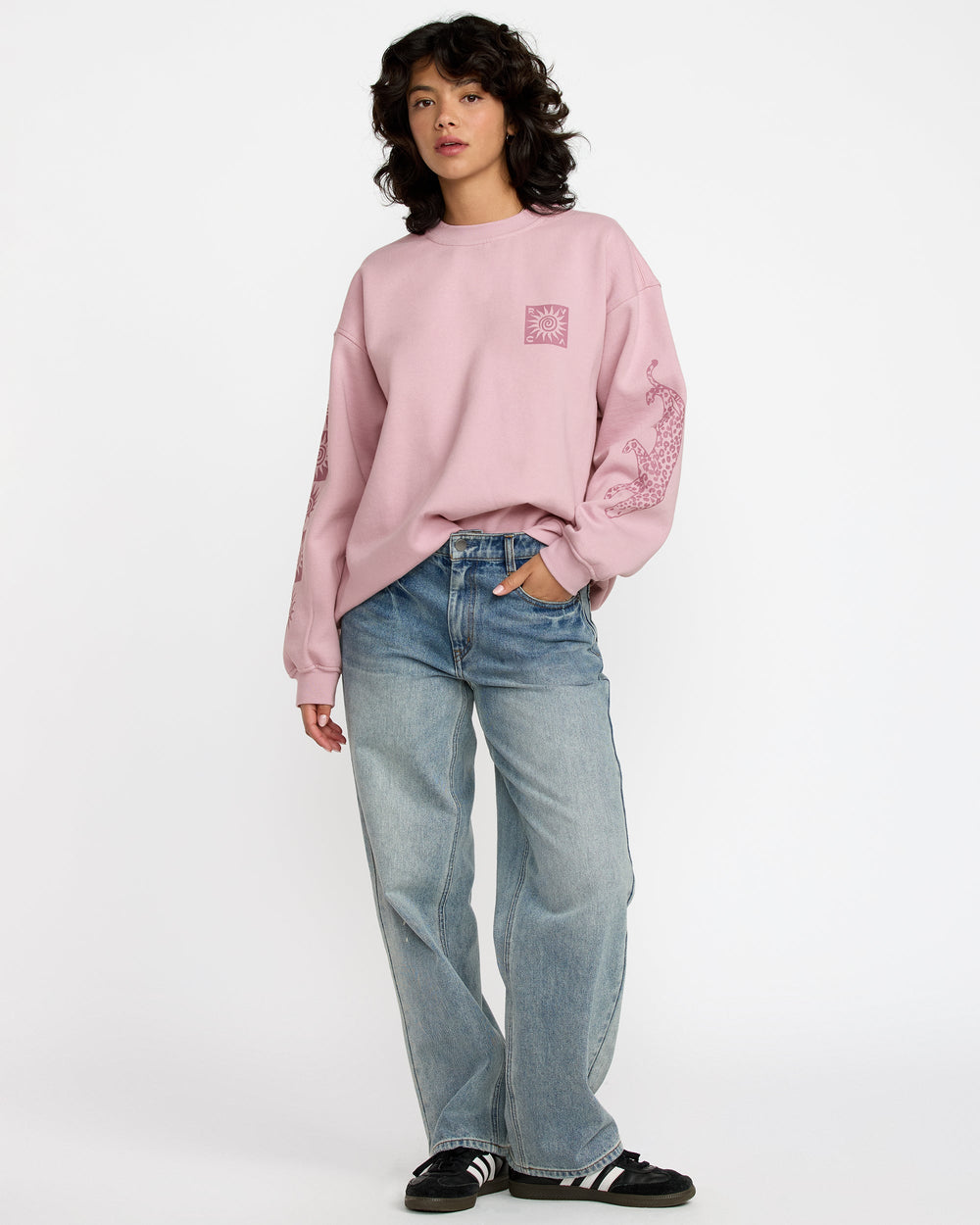 Baggie Boyfriend Crew - Lush Lilac
