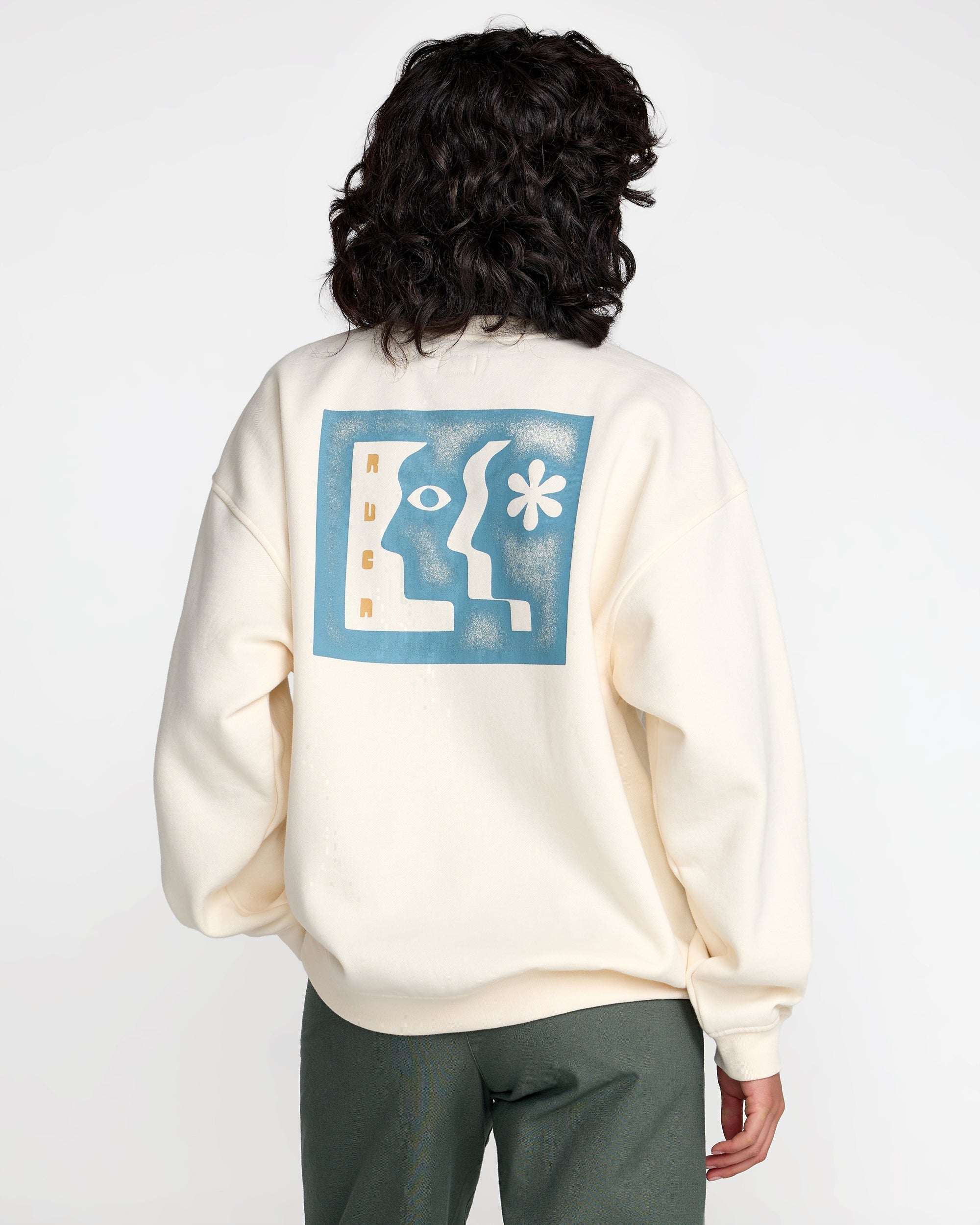 Baggie Boyfriend Pullover - Antique White